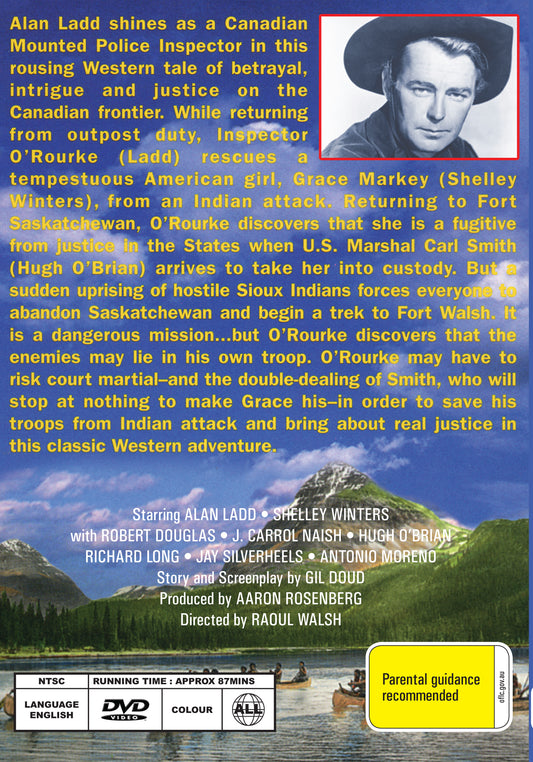 Buy Online Saskatchewan (1954) - DVD -  Alan Ladd, Shelley Winters | Best Shop for Old classic and hard to find movies on DVD - Timeless Classic DVD