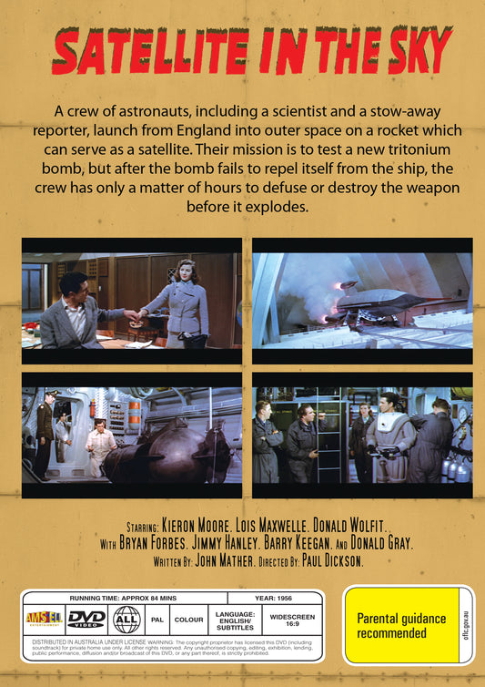 Buy Online Satellite in the Sky (1956) - DVD - Kieron Moore, Lois Maxwell | Best Shop for Old classic and hard to find movies on DVD - Timeless Classic DVD