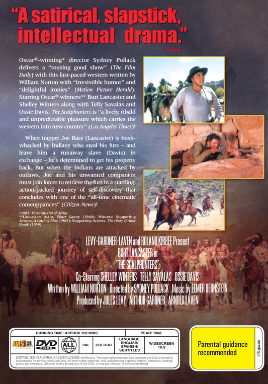 Buy Online The Scalphunters (1968) - DVD - Burt Lancaster, Telly Savalas | Best Shop for Old classic and hard to find movies on DVD - Timeless Classic DVD