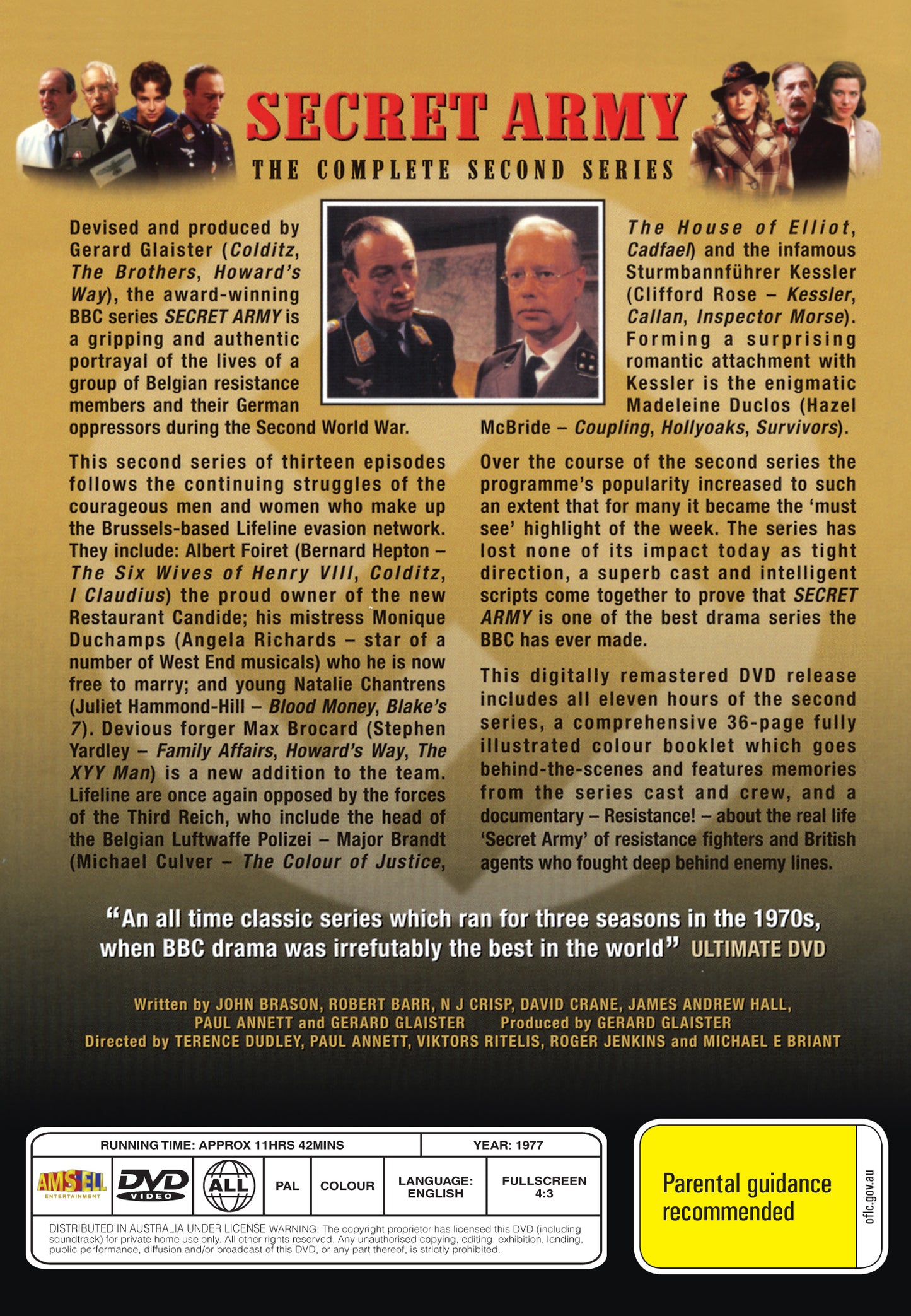 Buy Online Secret Army (1977) Second Series - DVD - Bernard Hepton, Angela Richards | Best Shop for Old classic and hard to find movies on DVD - Timeless Classic DVD