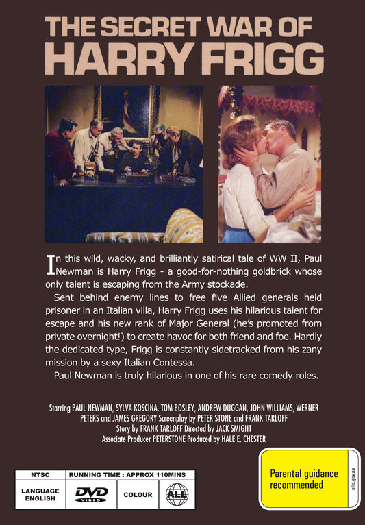 Buy Online The Secret War of Harry Frigg (1968)- DVD - Paul Newman, Sylva Koscina | Best Shop for Old classic and hard to find movies on DVD - Timeless Classic DVD