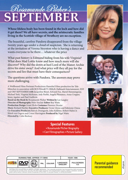 Buy Online September (1996) - DVD - Jacqueline Bisset, Edward Fox | Best Shop for Old classic and hard to find movies on DVD - Timeless Classic DVD