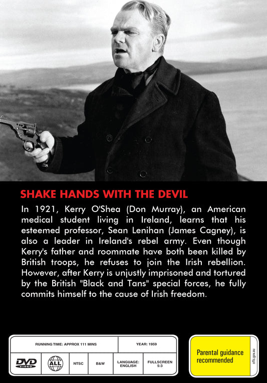 Buy Online Shake Hands with the Devil (1959) - DVD - James Cagney, Don Murray | Best Shop for Old classic and hard to find movies on DVD - Timeless Classic DVD
