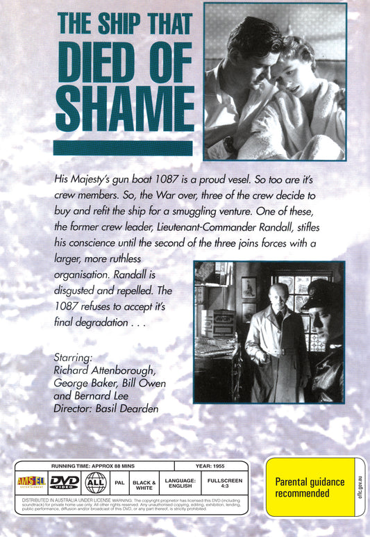 Buy Online The Ship That Died of Shame (1955) - DVD - Richard Attenborough, George Baker | Best Shop for Old classic and hard to find movies on DVD - Timeless Classic DVD