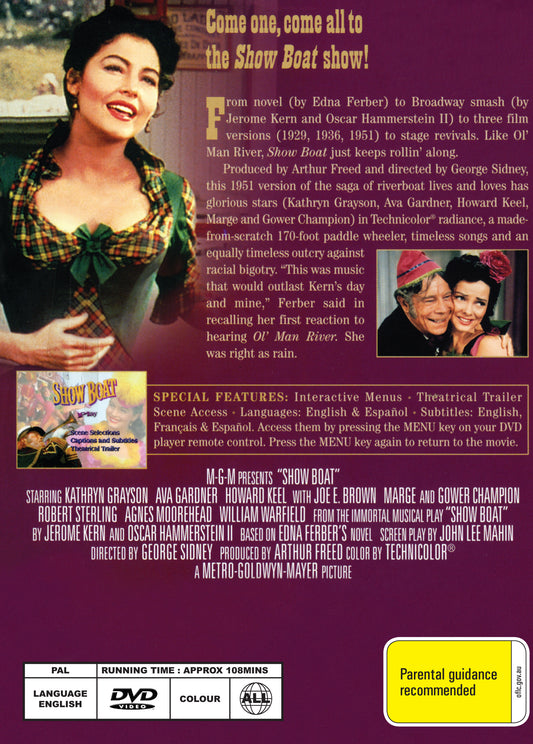 Buy Online Show Boat (1951) - DVD - Ava Gardner, Howard Keel | Best Shop for Old classic and hard to find movies on DVD - Timeless Classic DVD