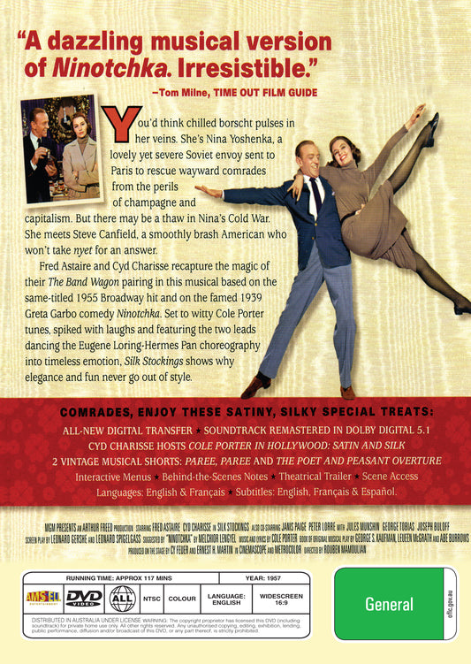 Buy Online Silk Stockings (1957) - DVD - Fred Astaire, Cyd Charisse | Best Shop for Old classic and hard to find movies on DVD - Timeless Classic DVD