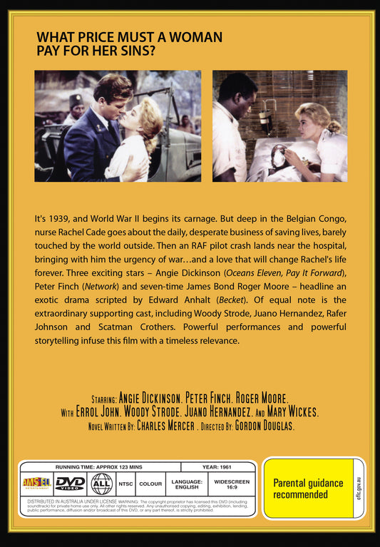 Buy Online The Sins of Rachel Cade (1961) - DVD - Angie Dickinson, Peter Finch, Roger Moore | Best Shop for Old classic and hard to find movies on DVD - Timeless Classic DVD