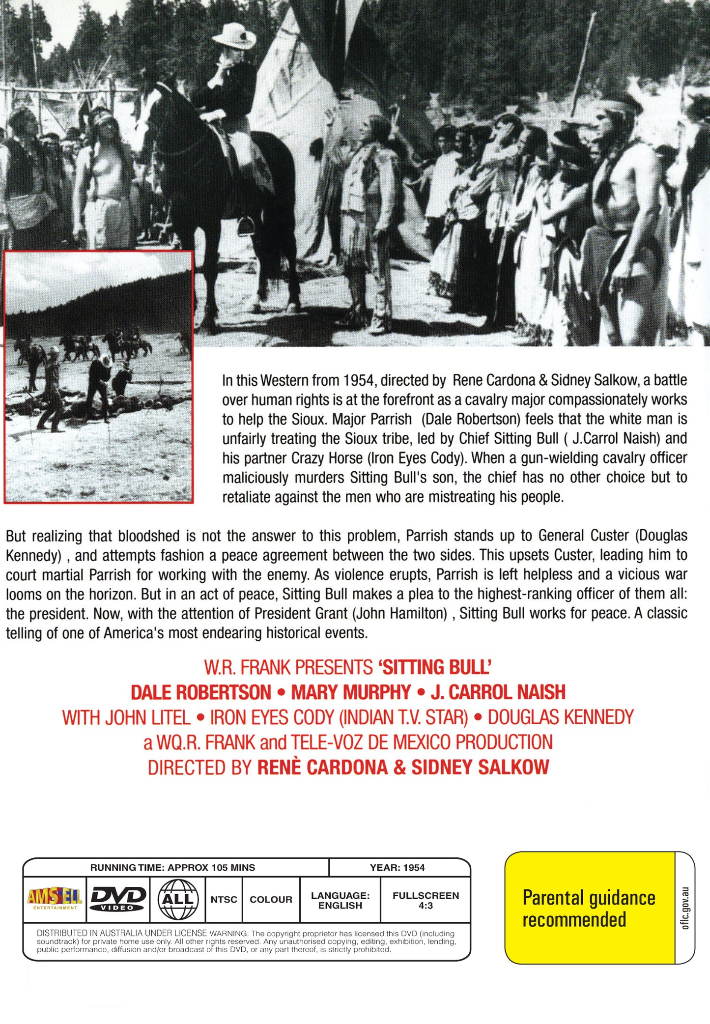 Buy Online Sitting Bull (1954) - DVD - Dale Robertson, Mary Murphy | Best Shop for Old classic and hard to find movies on DVD - Timeless Classic DVD
