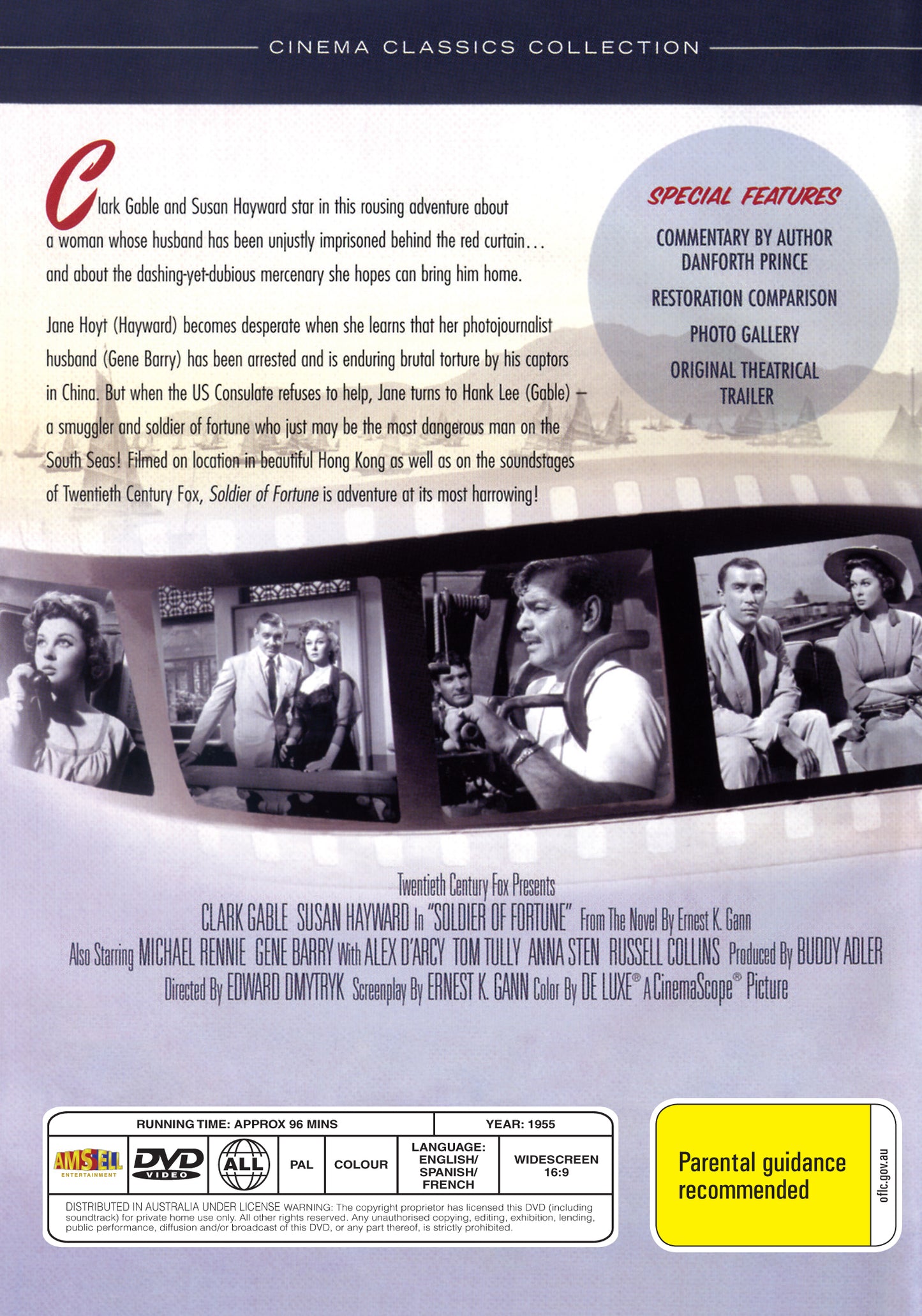Buy Online Soldier of Fortune (1955) - DVD - Clark Gable, Susan Hayward | Best Shop for Old classic and hard to find movies on DVD - Timeless Classic DVD