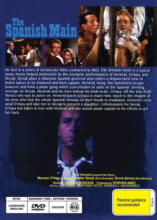 Buy Online The Spanish Main (1945)- DVD - Paul Henreid, Maureen O'Hara | Best Shop for Old classic and hard to find movies on DVD - Timeless Classic DVD