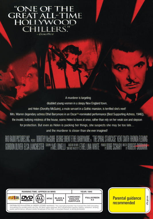 Buy Online The Spiral Staircase (1946) - DVD - Dorothy McGuire, George Brent | Best Shop for Old classic and hard to find movies on DVD - Timeless Classic DVD