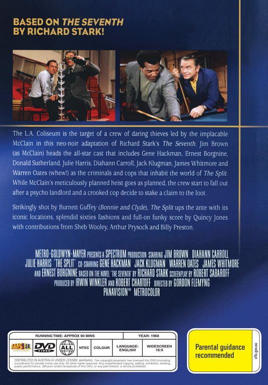 Buy Online The Split (1968) - DVD - Jim Brown, Diahann Carroll | Best Shop for Old classic and hard to find movies on DVD - Timeless Classic DVD