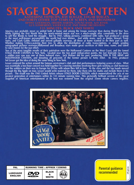 Buy Online Stage Door Canteen (1943) - DVD - Cheryl Walker, William Terry | Best Shop for Old classic and hard to find movies on DVD - Timeless Classic DVD