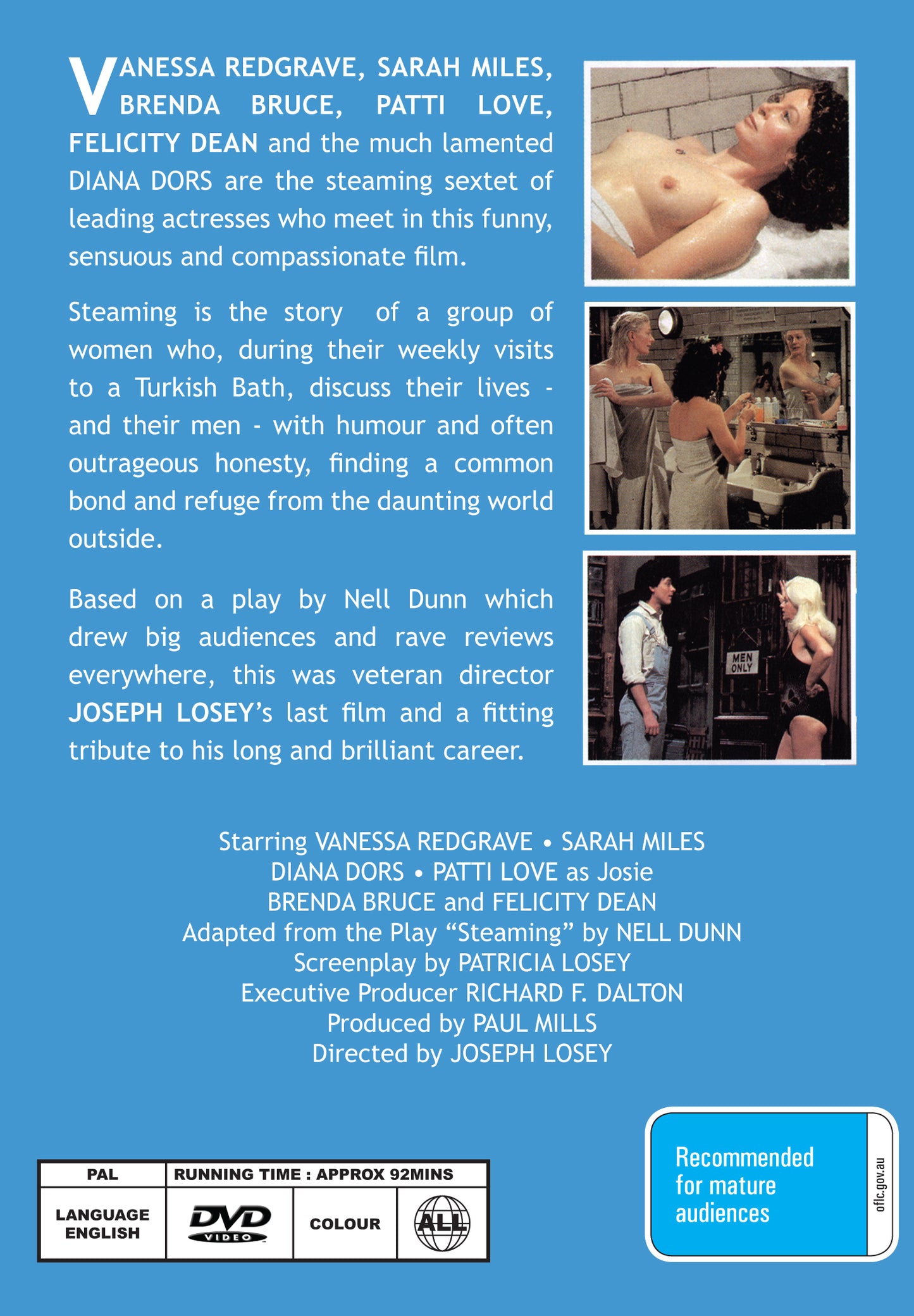 Buy Online Steaming (1985) - 2002 - DVD - Vanessa Redgrave, Sarah Miles | Best Shop for Old classic and hard to find movies on DVD - Timeless Classic DVD