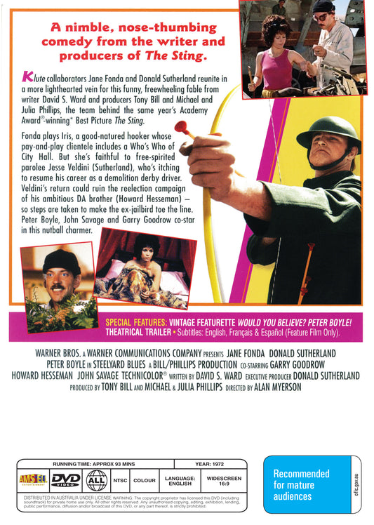 Buy Online Steelyard Blues (1973) - DVD - Donald Sutherland, Jane Fonda | Best Shop for Old classic and hard to find movies on DVD - Timeless Classic DVD