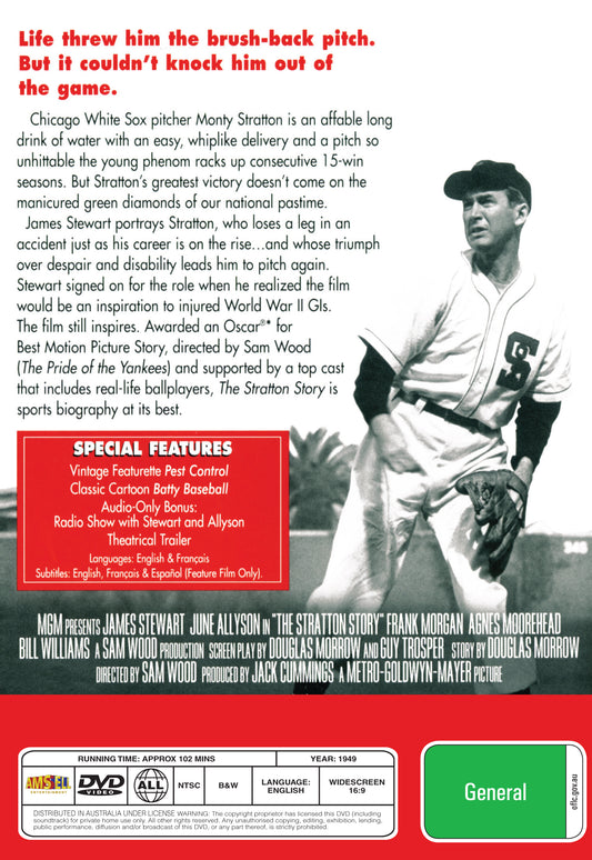 Buy Online The Stratton Story (1949) - DVD - James Stewart, June Allyson | Best Shop for Old classic and hard to find movies on DVD - Timeless Classic DVD