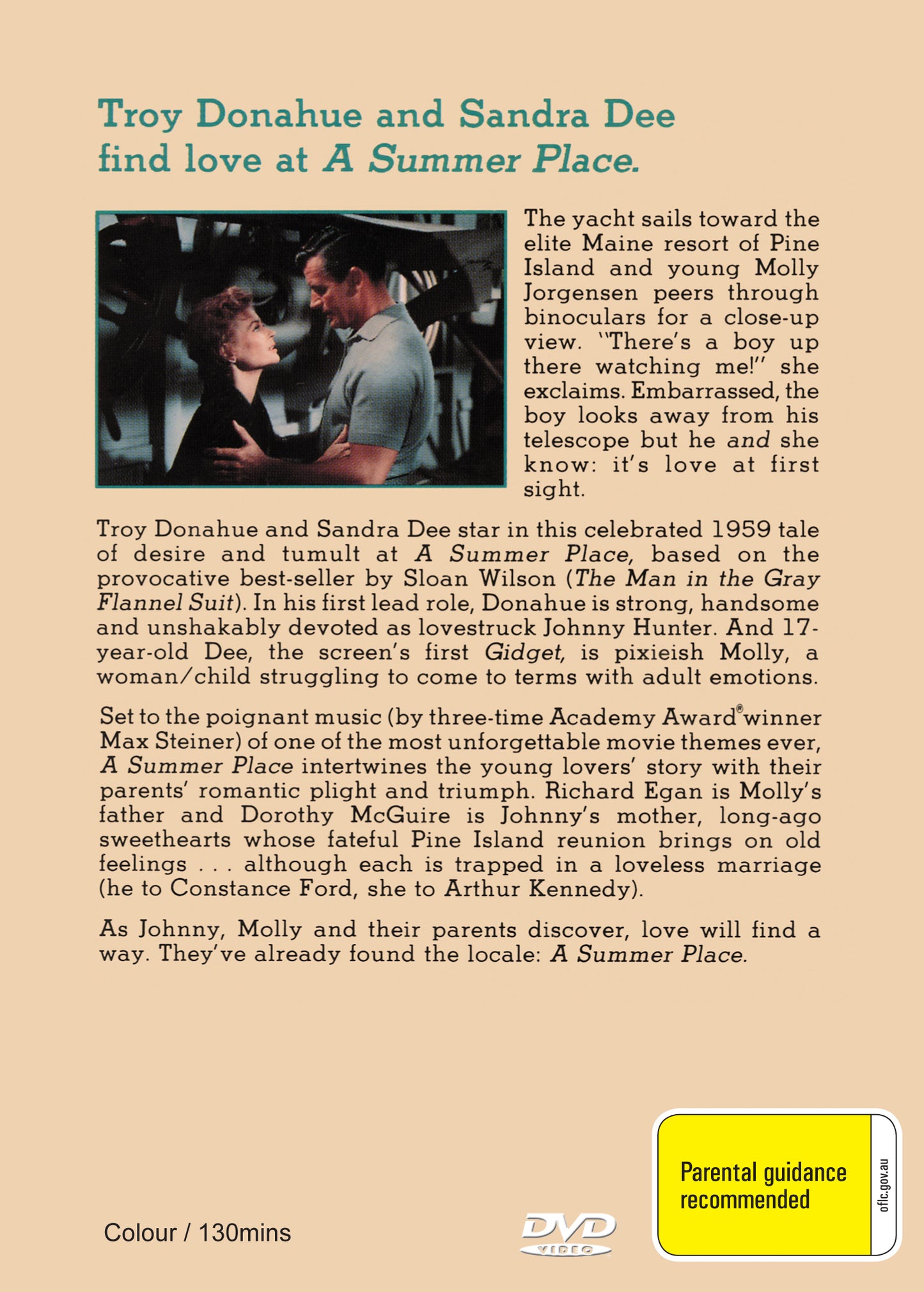 Buy Online A Summer Place (1959) - DVD - Sandra Dee | Best Shop for Old classic and hard to find movies on DVD - Timeless Classic DVD