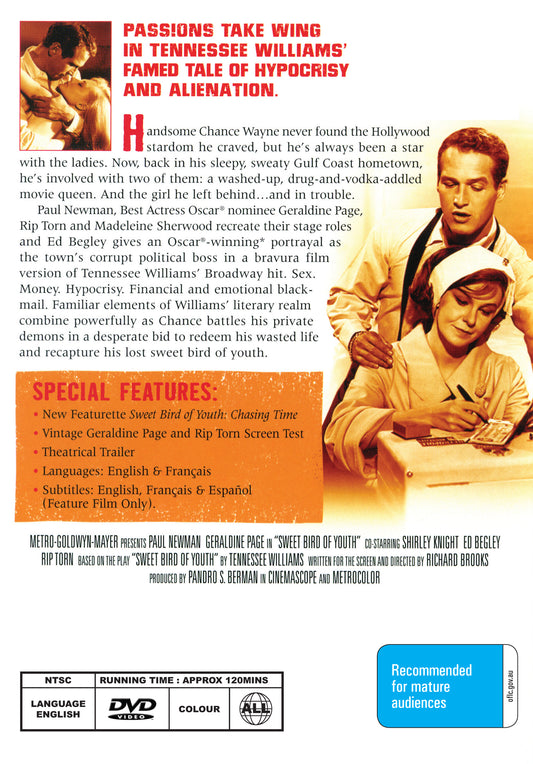 Buy Online Sweet Bird of Youth (1962) - DVD - Paul Newman, Geraldine Page | Best Shop for Old classic and hard to find movies on DVD - Timeless Classic DVD