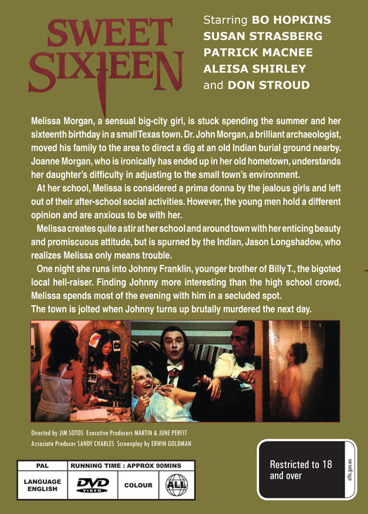 Buy Online Sweet Sixteen (1983) - DVD - Bo Hopkins, Susan Strasberg | Best Shop for Old classic and hard to find movies on DVD - Timeless Classic DVD