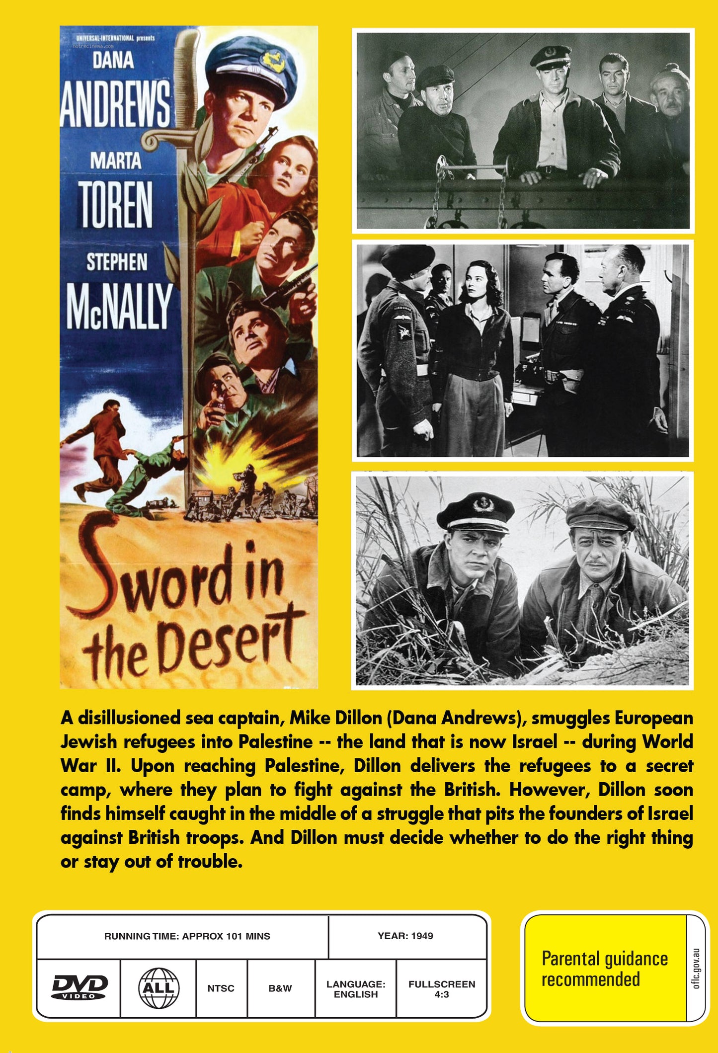 Buy Online Sword in the Desert (1949) - DVD - Dana Andrews, Märta Torén, Stephen McNally | Best Shop for Old classic and hard to find movies on DVD - Timeless Classic DVD