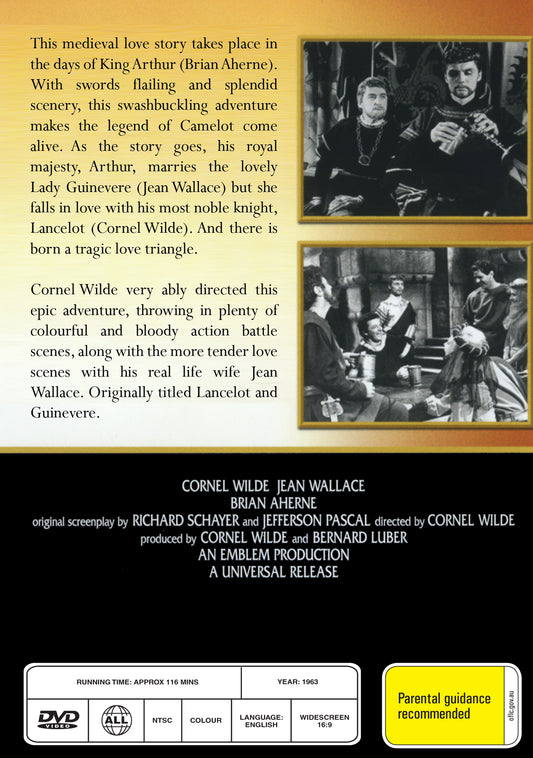 Buy Online Sword of Lancelot (1963) - DVD - Cornel Wilde, Jean Wallace | Best Shop for Old classic and hard to find movies on DVD - Timeless Classic DVD