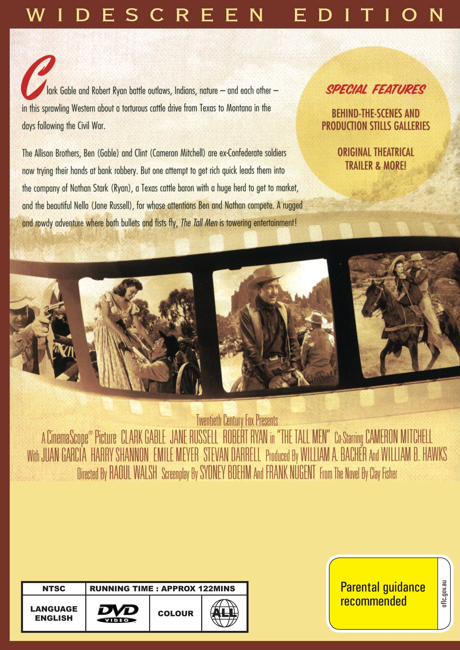 Buy Online The Tall Men (1955) - DVD - Clark Gable, Jane Russell | Best Shop for Old classic and hard to find movies on DVD - Timeless Classic DVD