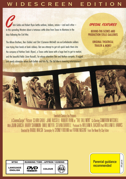 Buy Online The Tall Men (1955) - DVD - Clark Gable, Jane Russell | Best Shop for Old classic and hard to find movies on DVD - Timeless Classic DVD