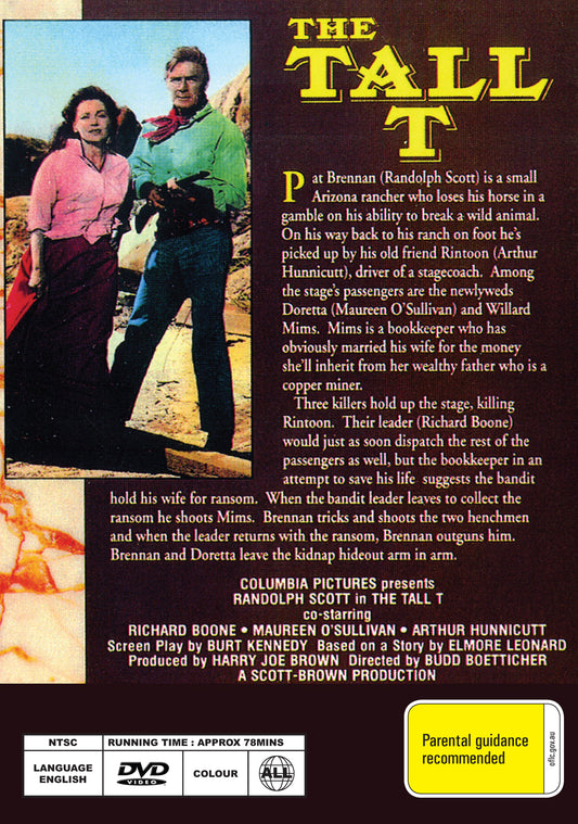 Buy Online The Tall T (1957) - DVD - Randolph Scott, Richard Boone | Best Shop for Old classic and hard to find movies on DVD - Timeless Classic DVD