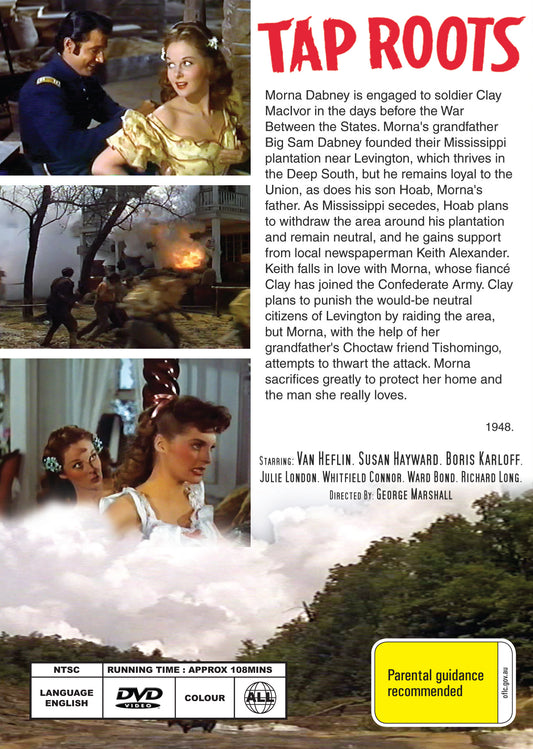 Buy Online Tap Roots (1948) - DVD - Van Heflin, Susan Hayward | Best Shop for Old classic and hard to find movies on DVD - Timeless Classic DVD