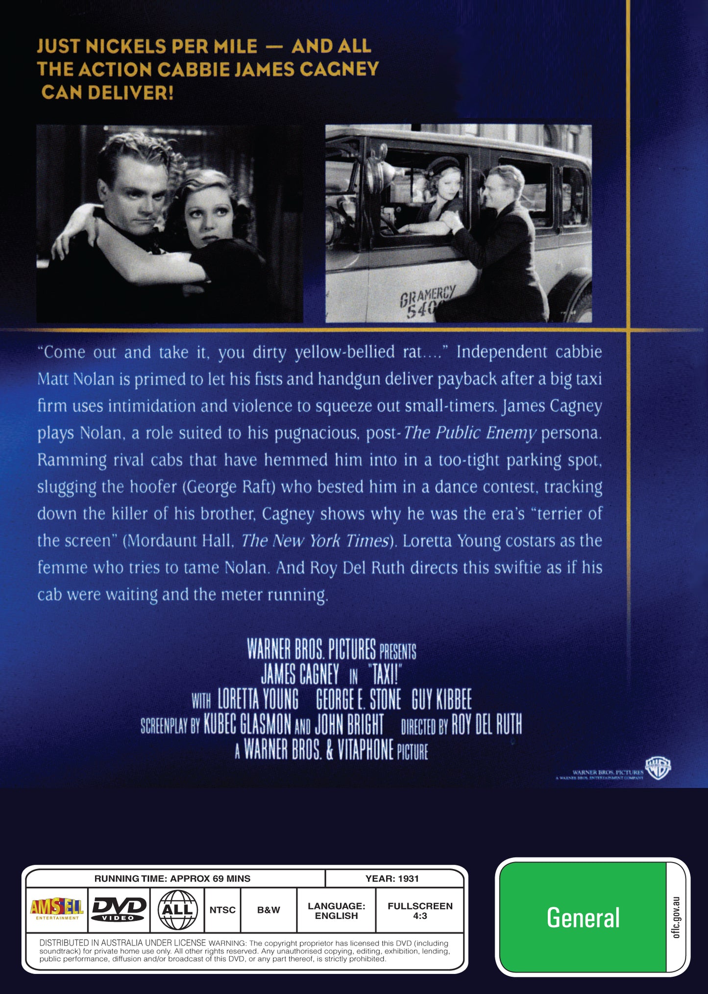 Buy Online Taxi (1931) - DVD - James Cagney, Loretta Young | Best Shop for Old classic and hard to find movies on DVD - Timeless Classic DVD