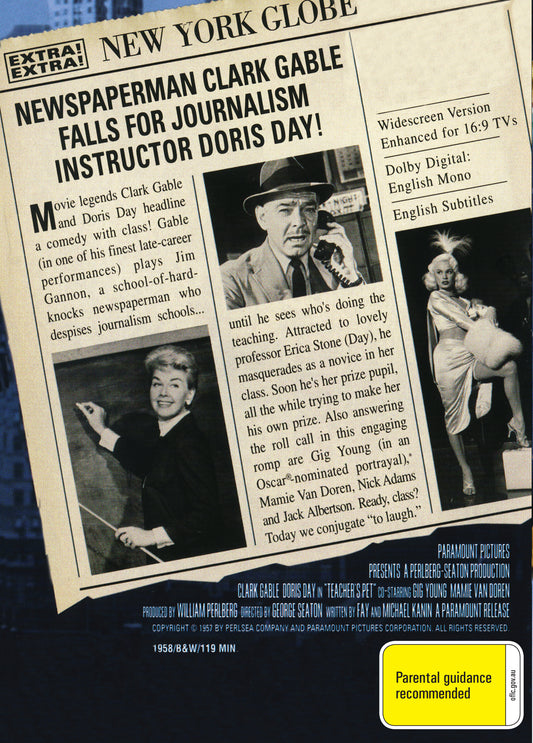 Buy Online Teacher's Pet (1958) - DVD - Clark Gable, Doris Day | Best Shop for Old classic and hard to find movies on DVD - Timeless Classic DVD