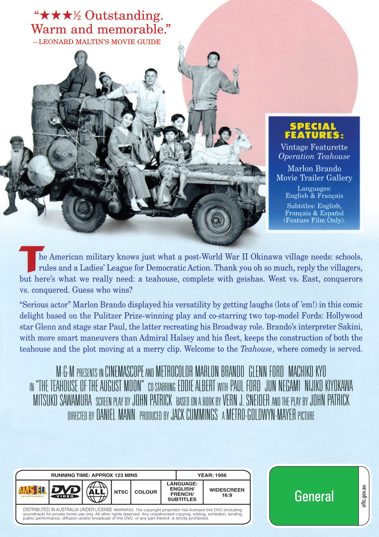 Buy Online The Teahouse of the August Moon (1956) - DVD - Marlon Brando, Glenn Ford | Best Shop for Old classic and hard to find movies on DVD - Timeless Classic DVD