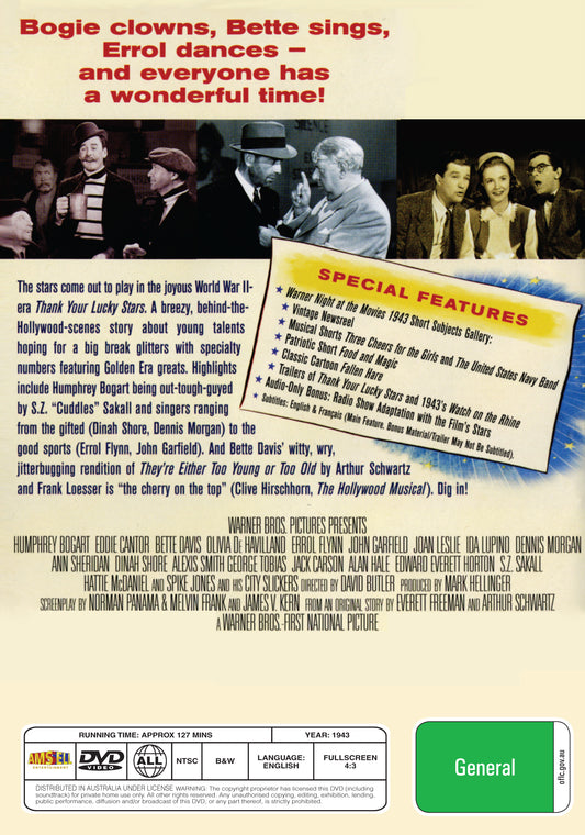 Buy Online Thank Your Lucky Stars (1943) - DVD - Eddie Cantor, Dennis Morgan, Humphrey Bogart | Best Shop for Old classic and hard to find movies on DVD - Timeless Classic DVD