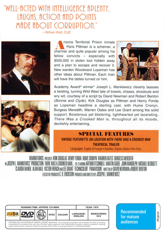 Buy Online There Was a Crooked Man... (1970) - DVD - Kirk Douglas, Henry Fonda | Best Shop for Old classic and hard to find movies on DVD - Timeless Classic DVD