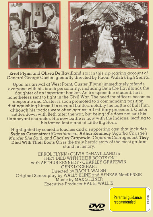 Buy Online They Died with Their Boots On (1941) - DVD - Errol Flynn, Olivia de Havilland | Best Shop for Old classic and hard to find movies on DVD - Timeless Classic DVD