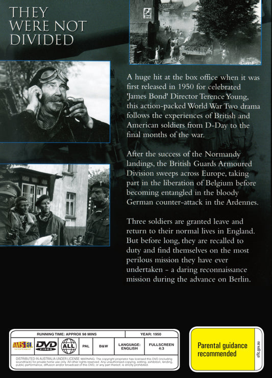 Buy Online They Were Not Divided (1950) - DVD - Edward Underdown, Ralph Clanton | Best Shop for Old classic and hard to find movies on DVD - Timeless Classic DVD