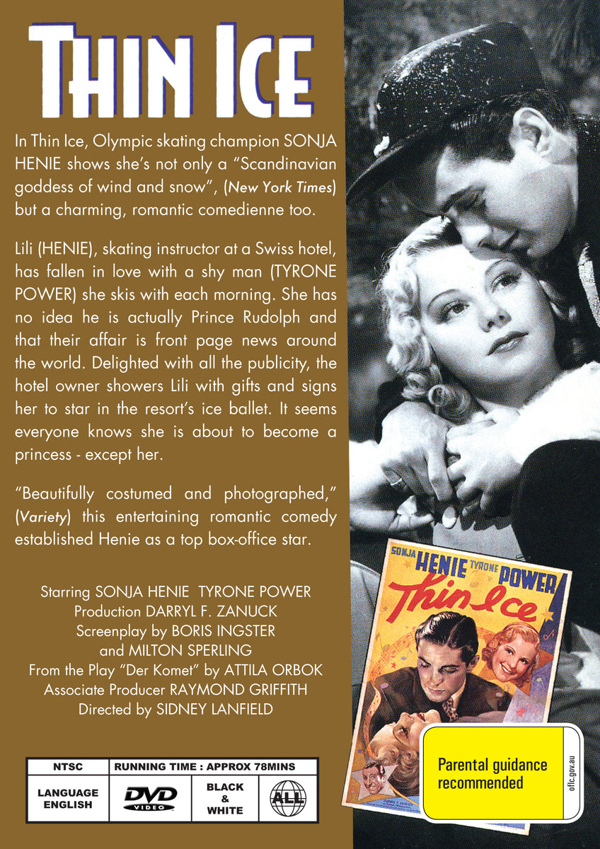 Thin Ice 1937 DVD Sonja Henie Tyrone Power