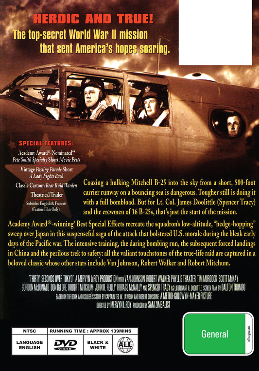 Buy Online Thirty Seconds Over Tokyo (1944) - DVD - Spencer Tracy, Van Johnson | Best Shop for Old classic and hard to find movies on DVD - Timeless Classic DVD