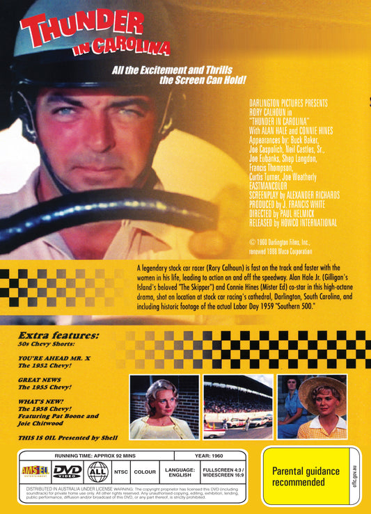 Buy Online Thunder in Carolina (1960) - DVD - Rory Calhoun, Alan Hale Jr | Best Shop for Old classic and hard to find movies on DVD - Timeless Classic DVD