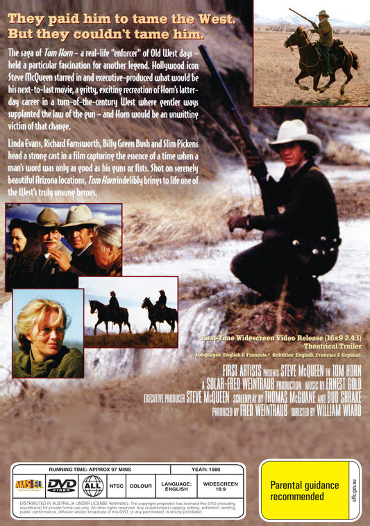 Buy Online Tom Horn (1980) - DVD - Steve McQueen, Linda Evans | Best Shop for Old classic and hard to find movies on DVD - Timeless Classic DVD