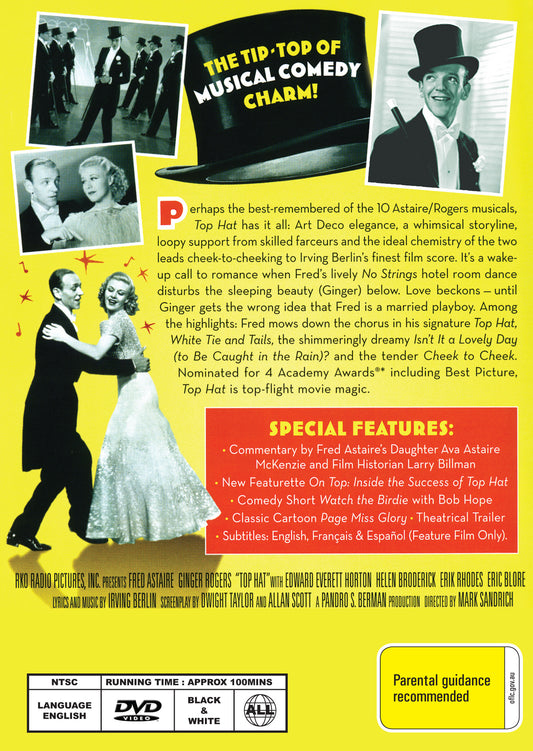 Buy Online Top Hat (1935) - DVD - Fred Astaire, Ginger Rogers | Best Shop for Old classic and hard to find movies on DVD - Timeless Classic DVD