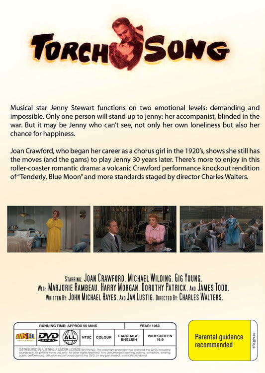 Buy Online Torch Song (1953) - DVD - Joan Crawford, Michael Wilding | Best Shop for Old classic and hard to find movies on DVD - Timeless Classic DVD