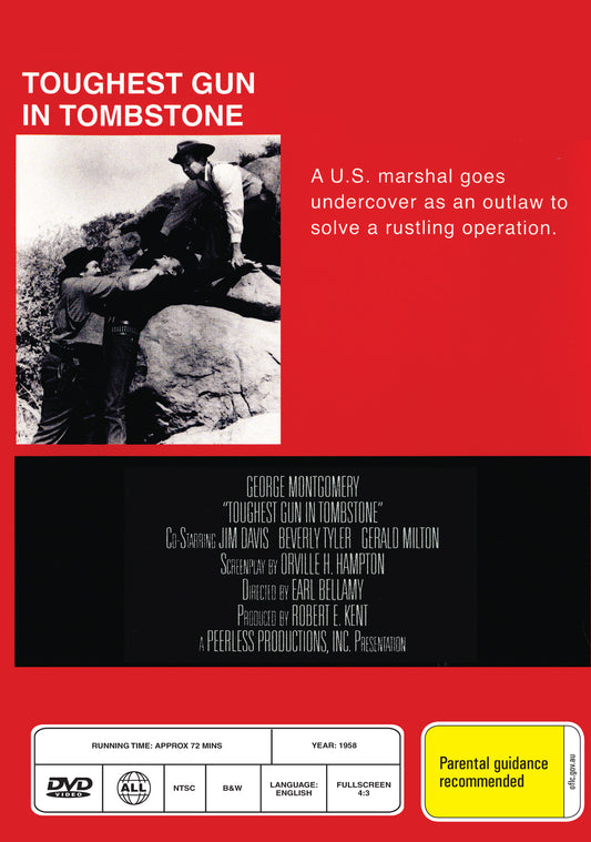 Buy Online The Toughest Gun in Tombstone (1958) - DVD - George Montgomery, Jim Davis | Best Shop for Old classic and hard to find movies on DVD - Timeless Classic DVD