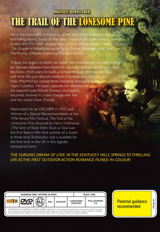 Buy Online The Trail of the Lonesome Pine (1936) - DVD - Fred MacMurray, Henry Fonda | Best Shop for Old classic and hard to find movies on DVD - Timeless Classic DVD