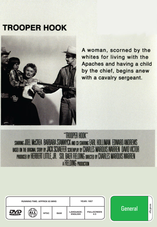 Buy Online Trooper Hook (1957) - DVD - Joel McCrea, Barbara Stanwyck | Best Shop for Old classic and hard to find movies on DVD - Timeless Classic DVD