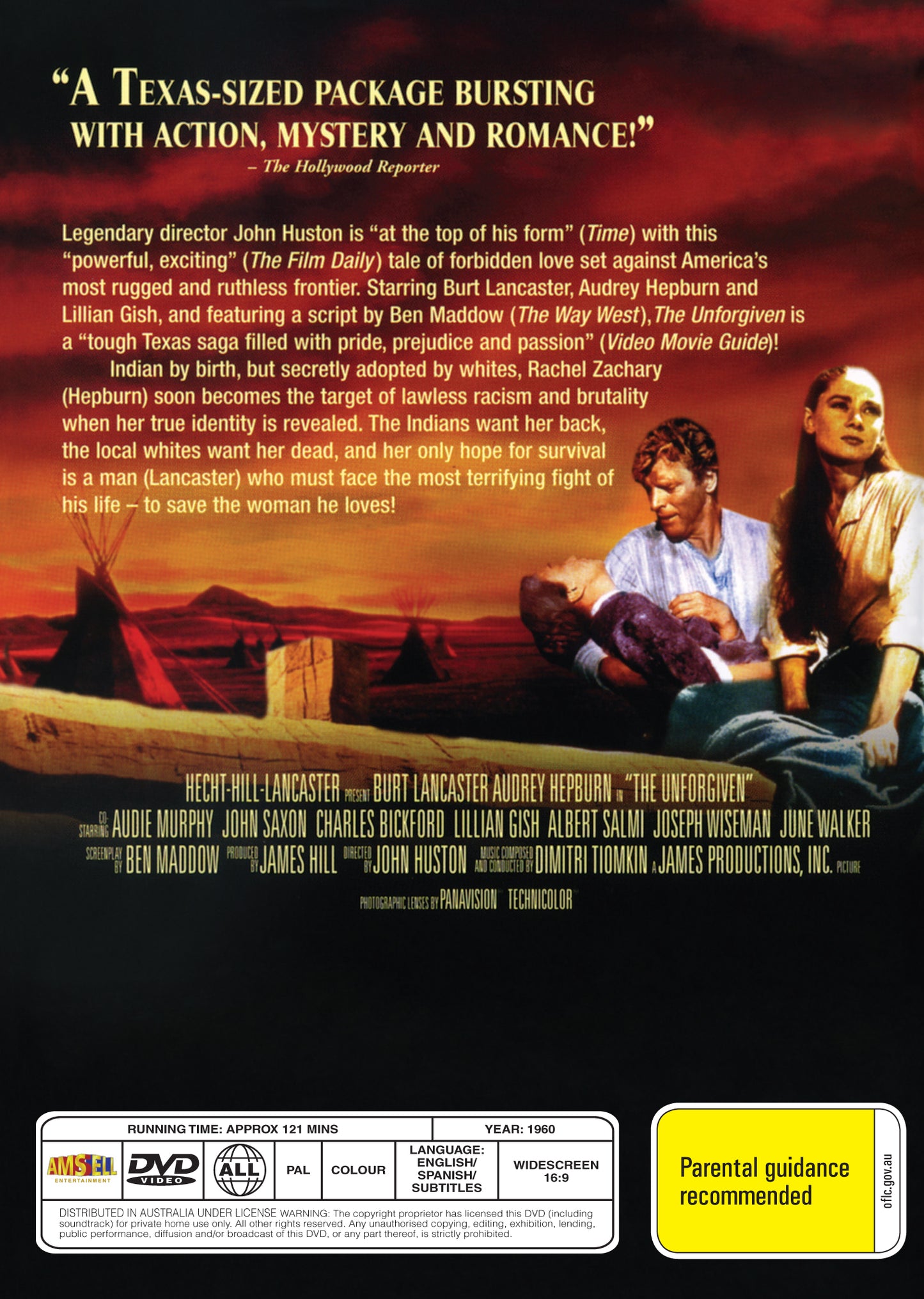 Buy Online The Unforgiven (1960) - DVD - Burt Lancaster, Audrey Hepburn | Best Shop for Old classic and hard to find movies on DVD - Timeless Classic DVD