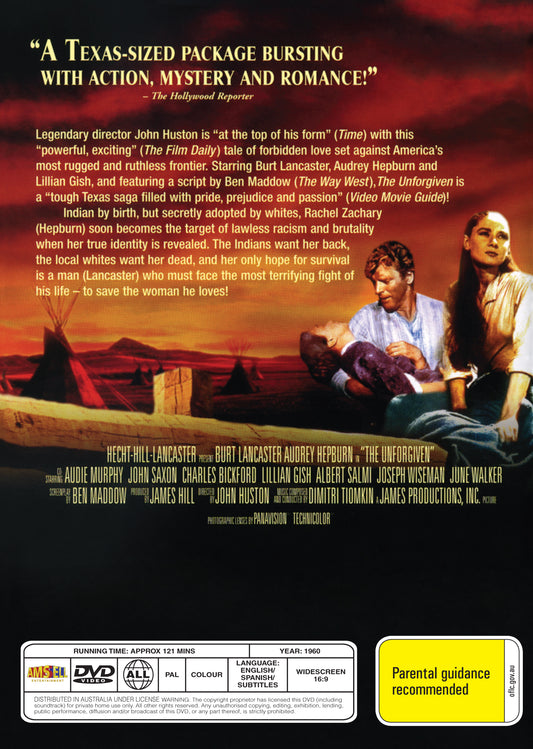 Buy Online The Unforgiven (1960) - DVD - Burt Lancaster, Audrey Hepburn | Best Shop for Old classic and hard to find movies on DVD - Timeless Classic DVD