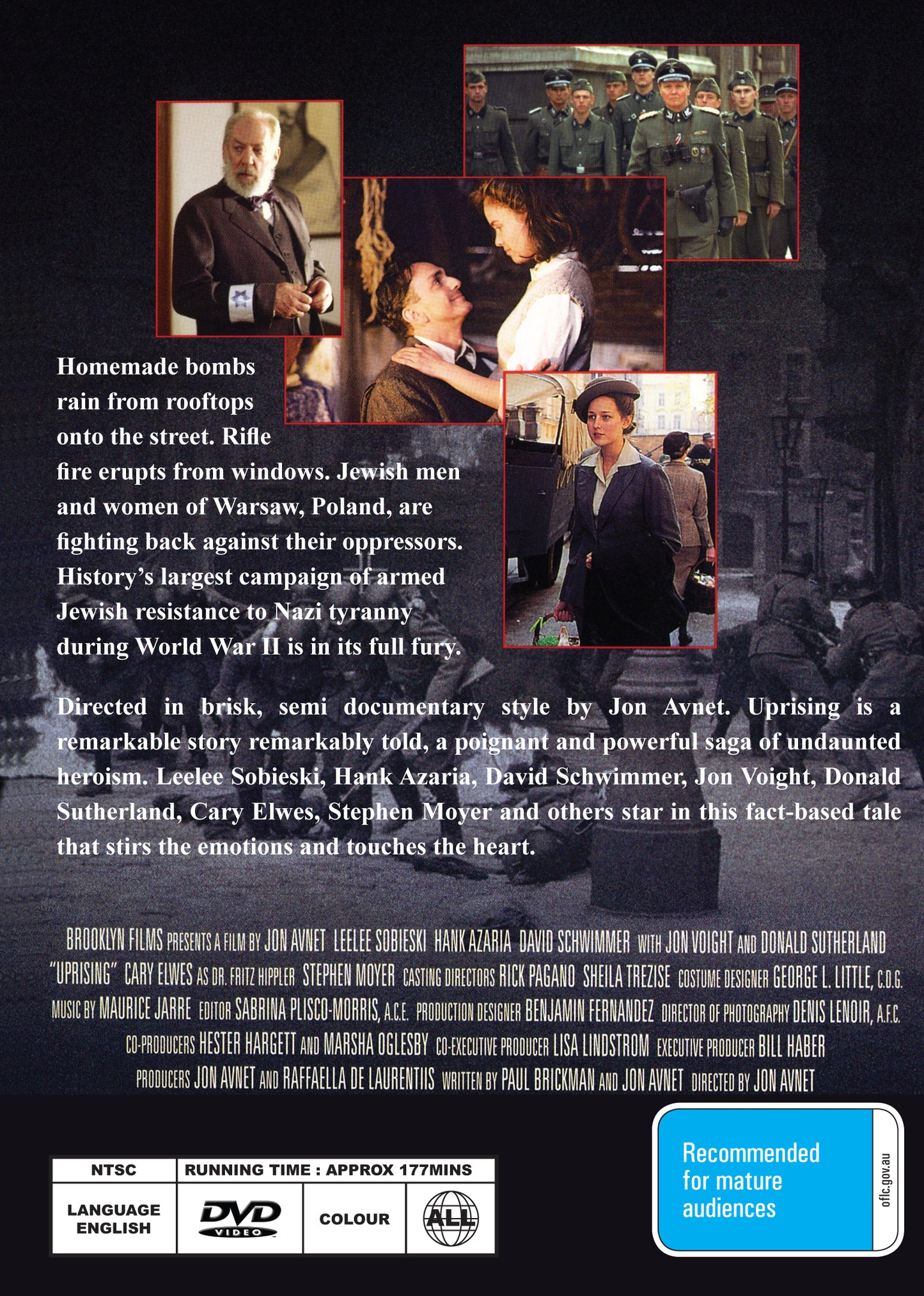 Buy Online Uprising (2001) - DVD - Leelee Sobieski, Hank Azaria | Best Shop for Old classic and hard to find movies on DVD - Timeless Classic DVD