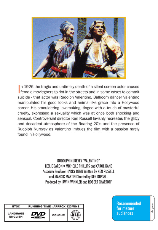 Buy Online Valentino (1977) - DVD - Rudolf Nureyev, Leslie Caron | Best Shop for Old classic and hard to find movies on DVD - Timeless Classic DVD