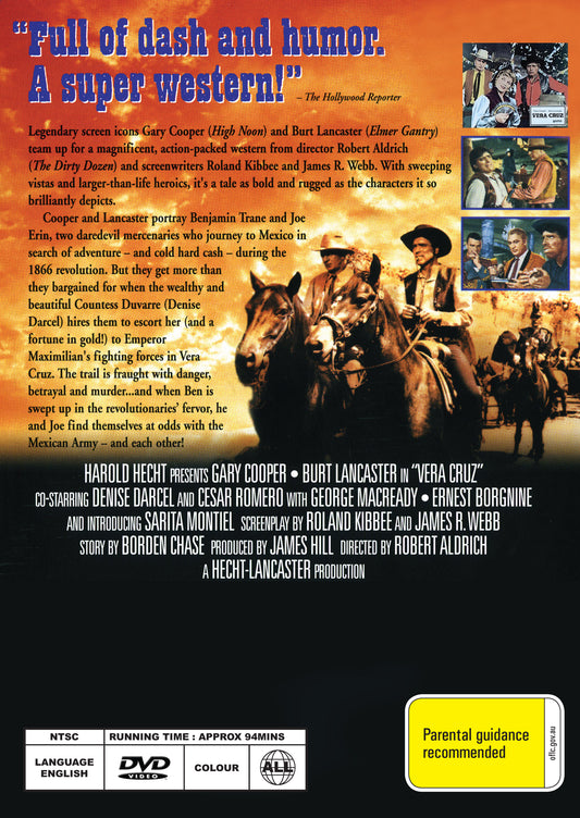 Buy Online Vera Cruz (1954) - DVD - Gary Cooper, Burt Lancaster | Best Shop for Old classic and hard to find movies on DVD - Timeless Classic DVD